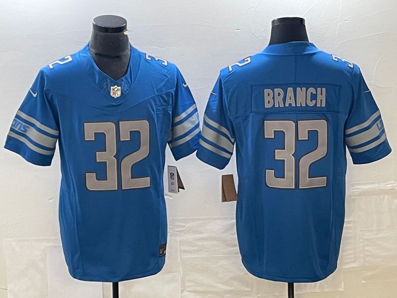 Men Detroit Lions 32 Branch Blue Nike Vapor F.U.S.E. Limited NFL Jersey